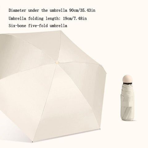 Pocket five-fold umbrella dual-use compact-HA01152-Veeddydropshipping