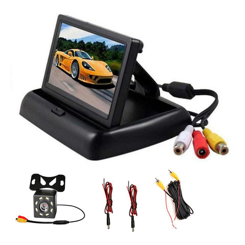 Foldable Parking Monitor 4.3 Inch TFT LCD Screen HD Car Reversing-AM00682-Veeddydropshipping