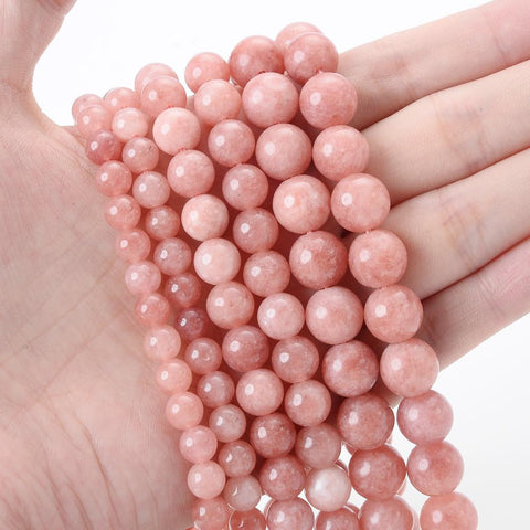 Natural Red Coral Turquoises Agates Stone Round Loose Beads-JW01488-Veeddydropshipping