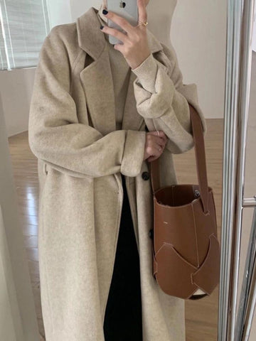 Women Clothing Plus Cotton Thickened Woolen Coat-Veeddydropshipping