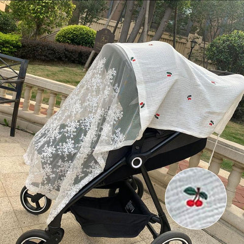 Baby Stroller Cover Breathable Mesh Mosquitoes Net Gauze Sunshade Windshield-TB00412-Veeddydropshipping
