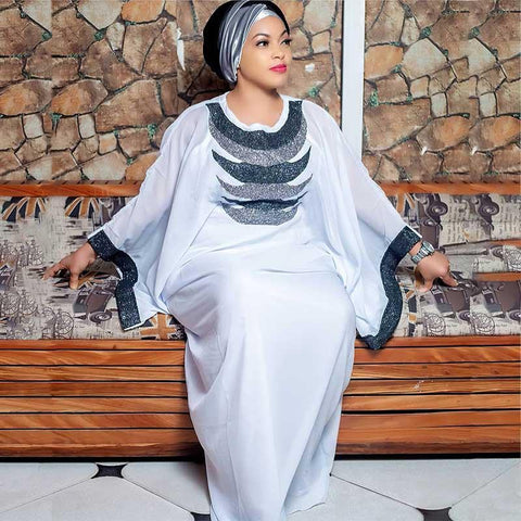 African Long Sleeve Plus Size Long Maxi Dress-Veeddydropshipping