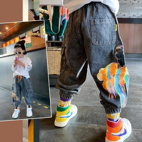 2 4 6 8 9Y Kids Boys Jeans Spring and Autumn Casual Pants Boys--TB01310-Veeddydropshipping