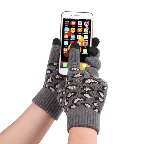 Women Glove Knitted Hats Set-WF01146-Veeddydropshipping