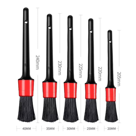 5PCS Car Brushes Car Detailing Brush Set Long Soft Bristle For Car Cleaning-AM00341-Veeddydropshipping