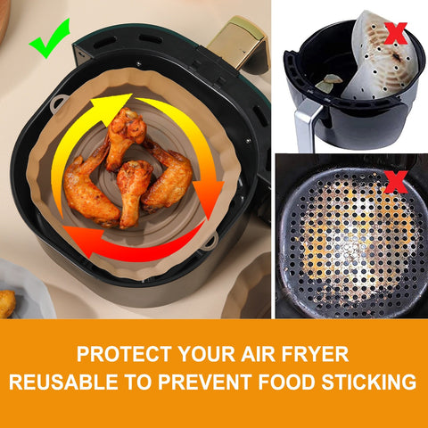 Silicone Air Fryers Oven Baking Tray Pizza-HA01166-Veeddydropshipping
