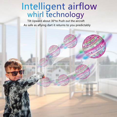 Original Fly Ball Spinner Magic Belt LED Light Drone Hover Ball Flying Boomerang-TB01387-Veeddydropshipping