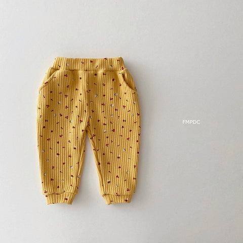 2022 New Toddler Kids Waffle Cotton Clothes Set Many Fruits Print-Veeddydropshipping-4