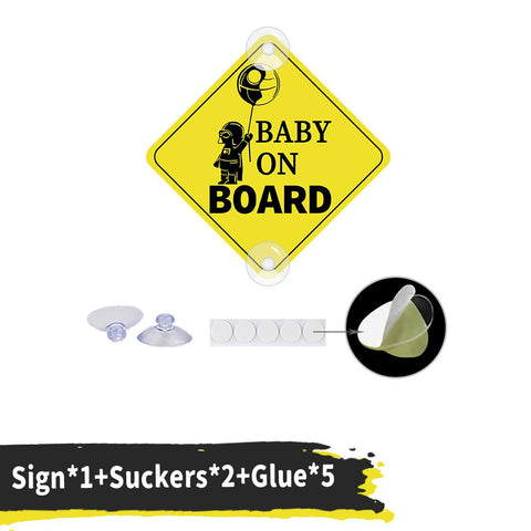 Type Stickers for Car Styling Kids in Car Safety Warning Yellow Decals-AM00826-Veeddydropshipping