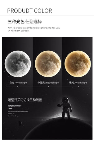 Moon LED Wall Lamp Nordic Light-HA00219-Veeddydropshipping