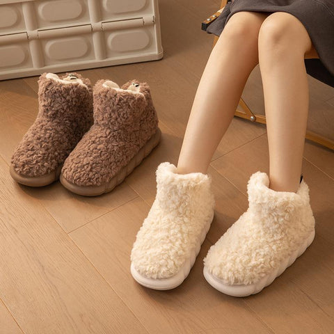 Warm Fur High Top 4CM Thick EVA Short Boots-BS01227-Veeddydropshipping