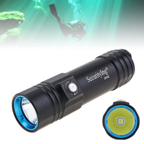 SecurityIng 800LM Diving Main Flashlight IPX8 Waterproof Scuba Night Dive-TI00965-Veeddydropshipping