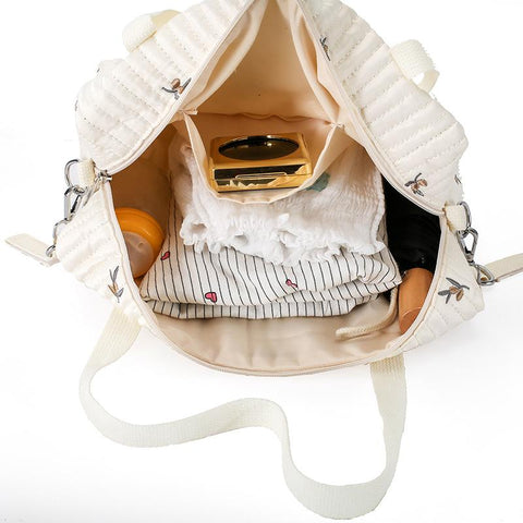 Zipper Embroidery Quilted Baby Diaper Bag Organizer Maternity Bag-TB00198-Veeddydropshipping