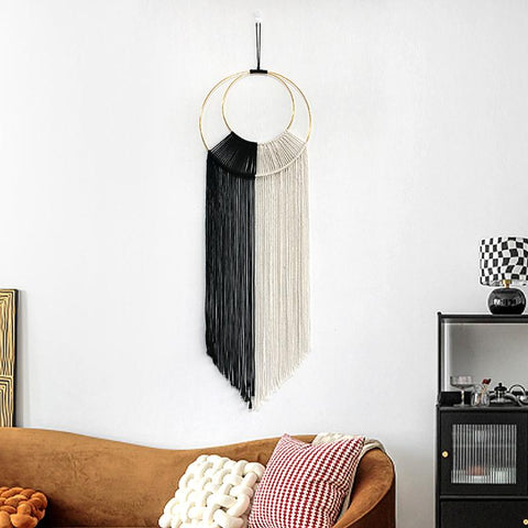 Creative Metal Round Cotton Wall Decoration-HA00215-Veeddydropshipping