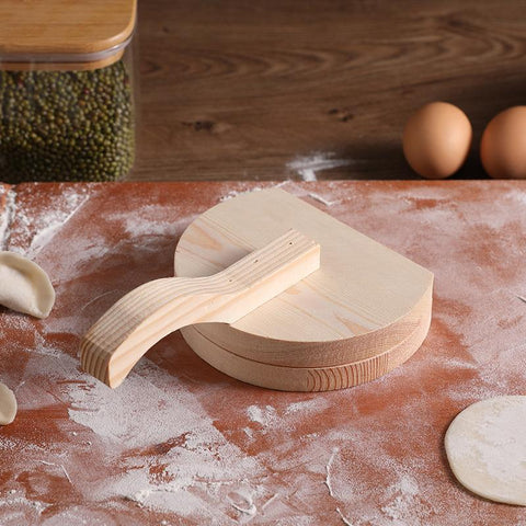 Solid Wood Dough Press Tool Dumpling Skin Presser-HA01190-Veeddydropshipping
