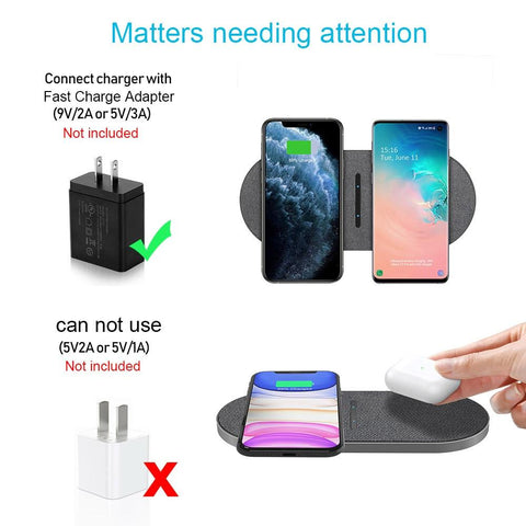 30W Dual 15W Wireless Charger for iPhone 14 13 12 11 Pro XS XR X 8 Samsung S21 S22-PA01040-Veeddydropshipping
