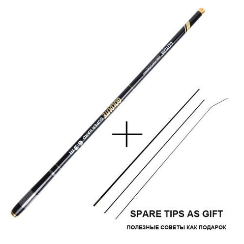 Stream Telescopic Fishing Rod Carbon Fiber Tenkara Fishing Pole Carp Rod 3.6M 4.5M -OS00335-Veeddydropshipping