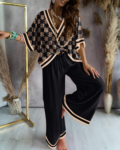 Women Tracksuit Long Sleeve Two Piece Set Sweatshirt-WF00390-Veeddydropshipping