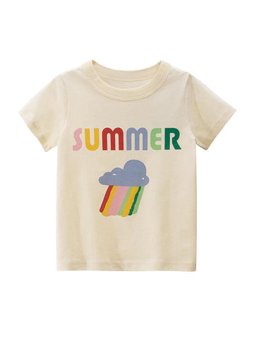 LJMOFA 2-8T Toddler Kid Baby Girls Clothes Summer Cotton T Shirt Short-TB00969-Veeddydropshipping