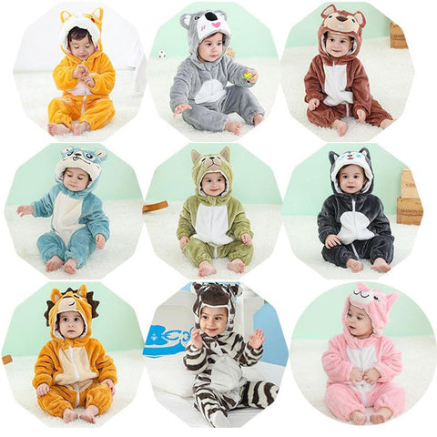 Cute Monkey Lion Animal Cartoon Romper Baby Clothing Long Sleeve Boys Girls-TB00748-Veeddydropshipping