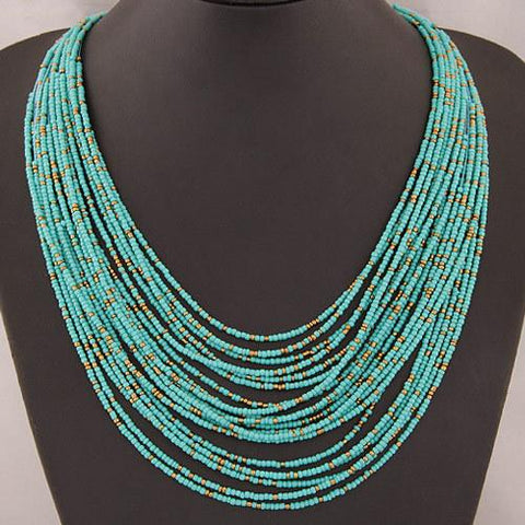 Beads Jewelry Sets Bohemia Bangles Fashion Necklace New Jewelry Set -JW00221-Veeddydropshipping