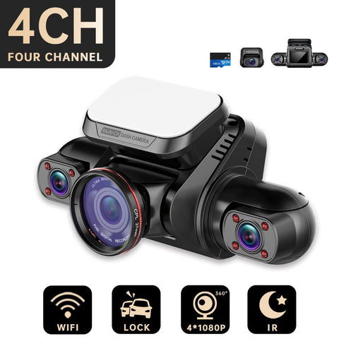 FONDIM Mini Hidden Dash Cam M8S 4CH 360 HD 4*1080P for Car DVR-AM00557-Veeddydropshipping