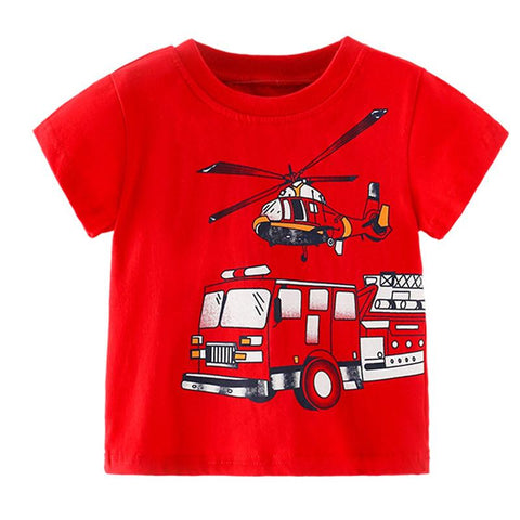 Baby Boys Summer Clothes Helicopter T-shirt-Veeddydropshipping
