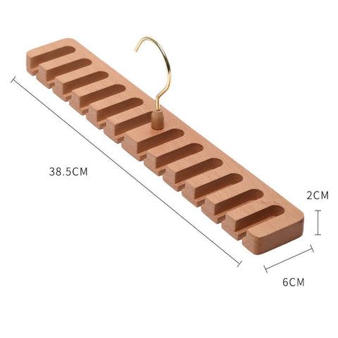 Belt Hanger For Closet Wooden Belts-HA01568-Veeddydropshipping