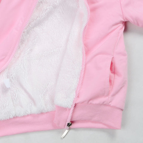 Jacket For Boys Girls with Zipper Children Coat Thicken-MF01063-Veeddydropshipping