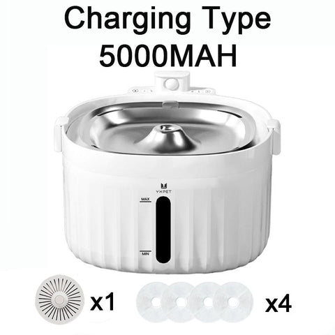 Charging Cat Water Fountain Intelligent Wireless-HA01392-Veeddydropshipping