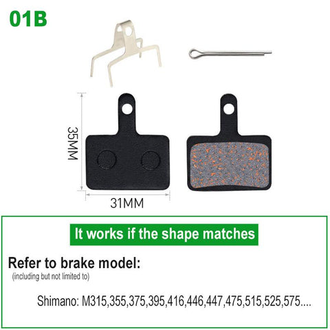 1 Pair Bicycle Disc Brake Pads Semi-Metallic Hydrauli Disc Brake-AM00173-Veeddydropshipping