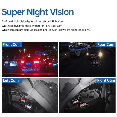 FONDIM Mini Hidden Dash Cam M8S 4CH 360 HD 4*1080P for Car DVR-AM00557-Veeddydropshipping
