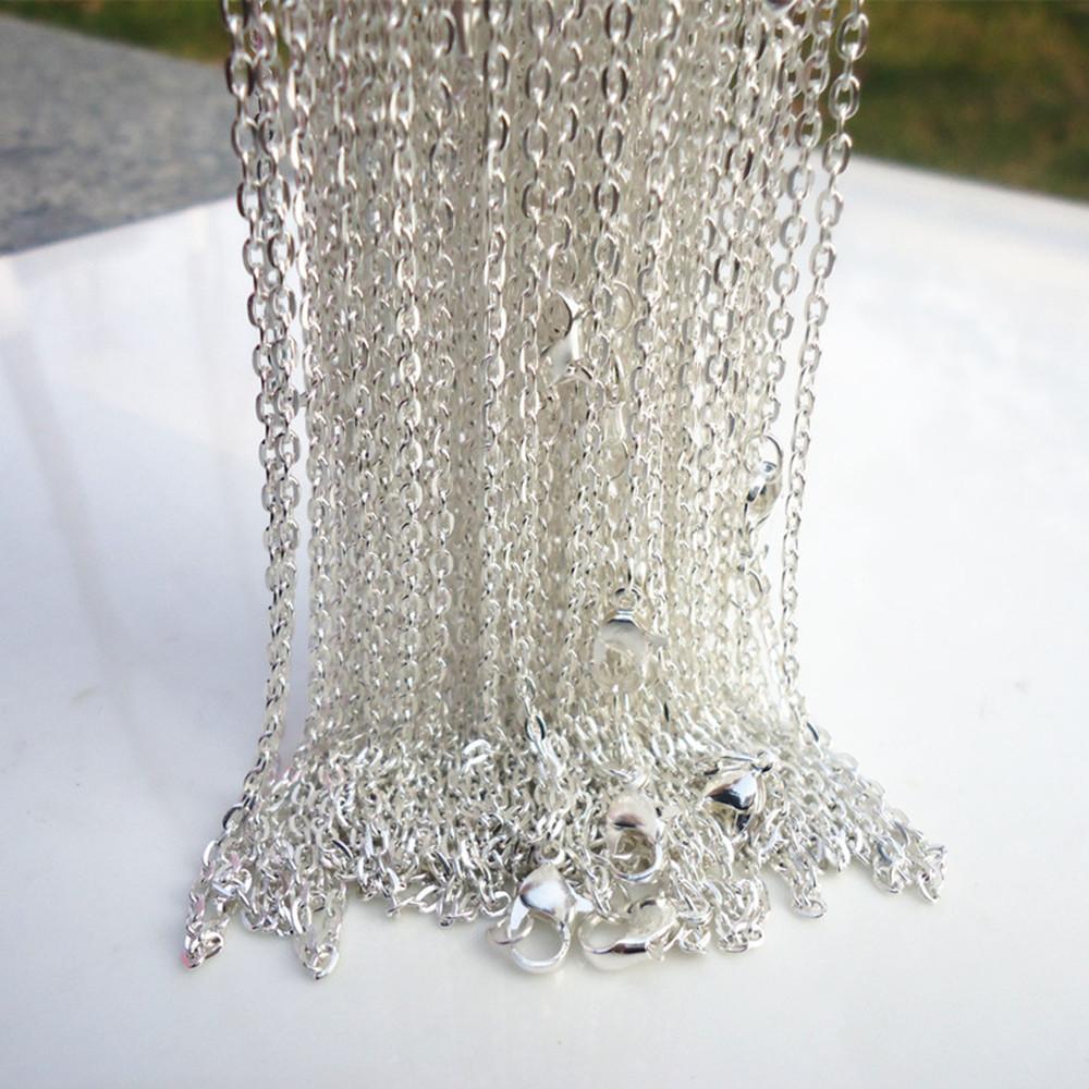 SilverGold plated Fine Chain Necklace With Lobster Clasp -JW00129-Veeddydropshipping