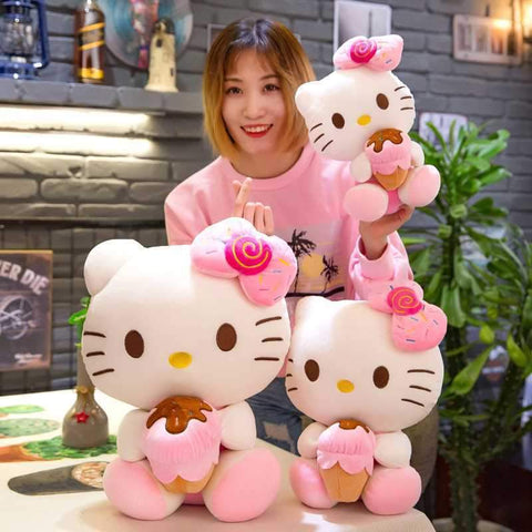 Hello Kitty Kawaii Plush Toys Dolls Ice Cream Soft Stuffed Pillow-TB01564-Veeddydropshipping