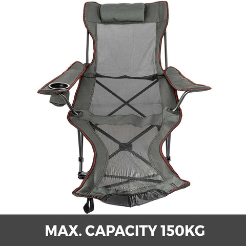 Outdoor Folding Camp Chair Backrest With Footrest-HA01636-Veeddydropshipping