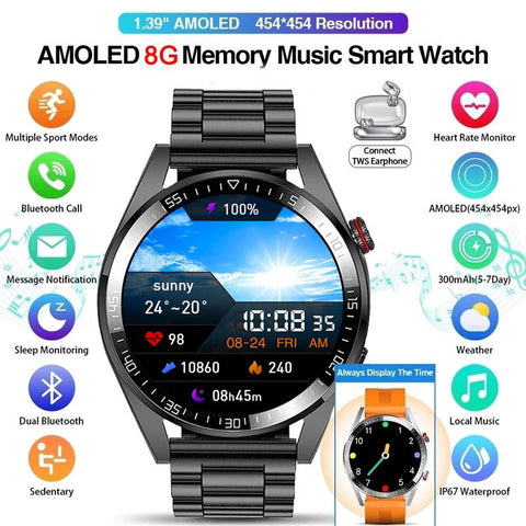 Smart Watch Always Display Bluetooth Call Local Music Smartwatch-JW00824-Veeddydropshipping