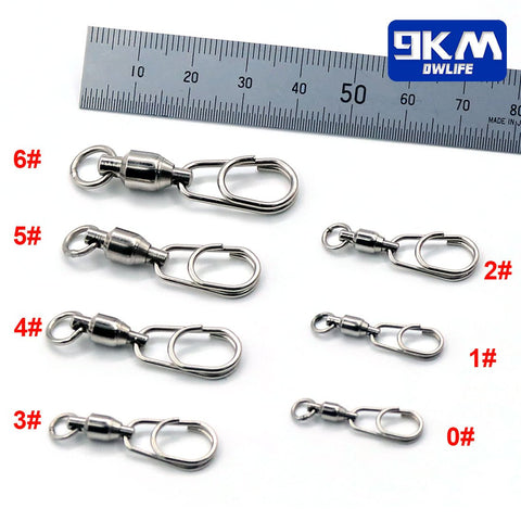 Fishing Connector Rolling Swivel Snap Stainless Steel Fishing Swivels Ball Bearing-OS00321-Veeddydropshipping