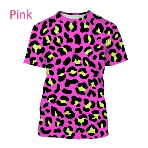 leopard print 3D printed casual short sleeve-MF00160-Veeddydropshipping