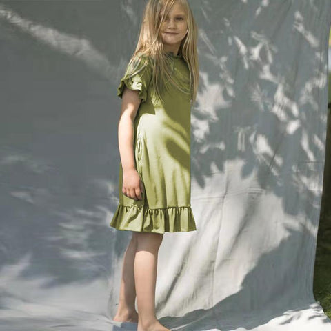 2022 Summer New Girls Ruffle Dress Korean Children&#39;s Casual-TB00885-Veeddydropshipping