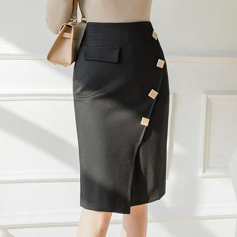 Vintage Women Pencil Skirts High Waist-WF00600-Veeddydropshipping