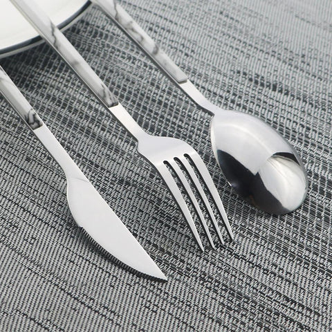 Imitation Wood Handle Cutlery Tableware Set-HA01309-Veeddydropshipping
