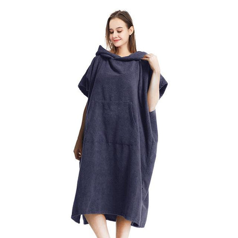Sun Protection Bathrobe Bath Towel Extra Large Hooded Beach Towel Changing Robe -OS00226-Veeddydropshipping