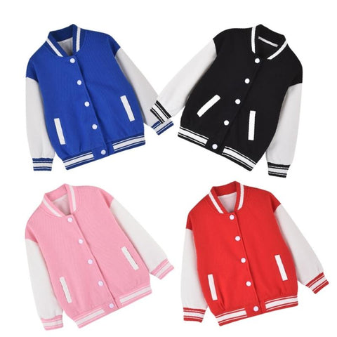 Boys Girls Baseball Uniform Coat Children Winter Clothes-Veeddydropshipping