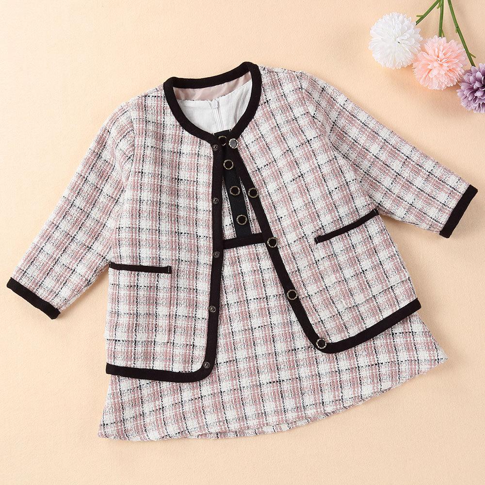 2Pcs Baby Girl Spanish Thicken Dresses 2023 Winter Children Princess-TB00912-Veeddydropshipping