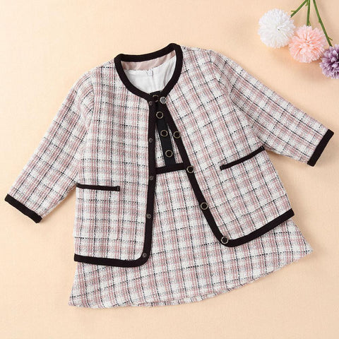2Pcs Baby Girl Spanish Thicken Dresses 2023 Winter Children Princess-TB00912-Veeddydropshipping