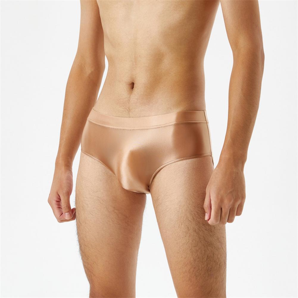Color Smooth Stretch Seamless Glossy Underwear Sexy Underpants Briefs-MF01671-Veeddydropshipping