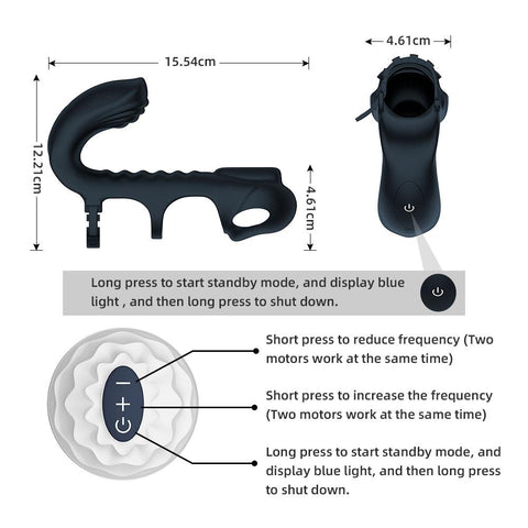 Penis Sleeve Cock Vibrator Massage Delay Ejaculation Ring Male Masturbator -BH01244-Veeddydropshipping