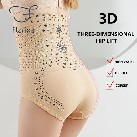 High Waist Flat Belly Sheathing Panties-WF00982-Veeddydropshipping