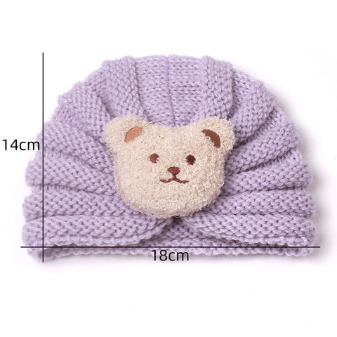 Cute Bear Baby Beanie Autumn Winter Knitted Hats for Girls Boys-TB00725-Veeddydropshipping