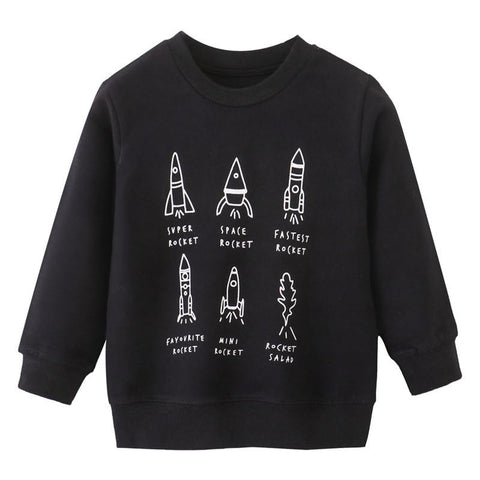 Boys Sweatshirts Rockets Print Cotton-Veeddydropshipping